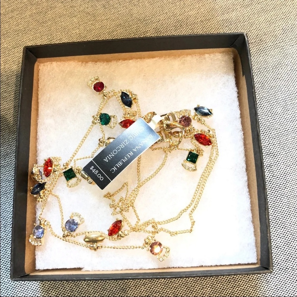 Banana Republic Gold color long necklace